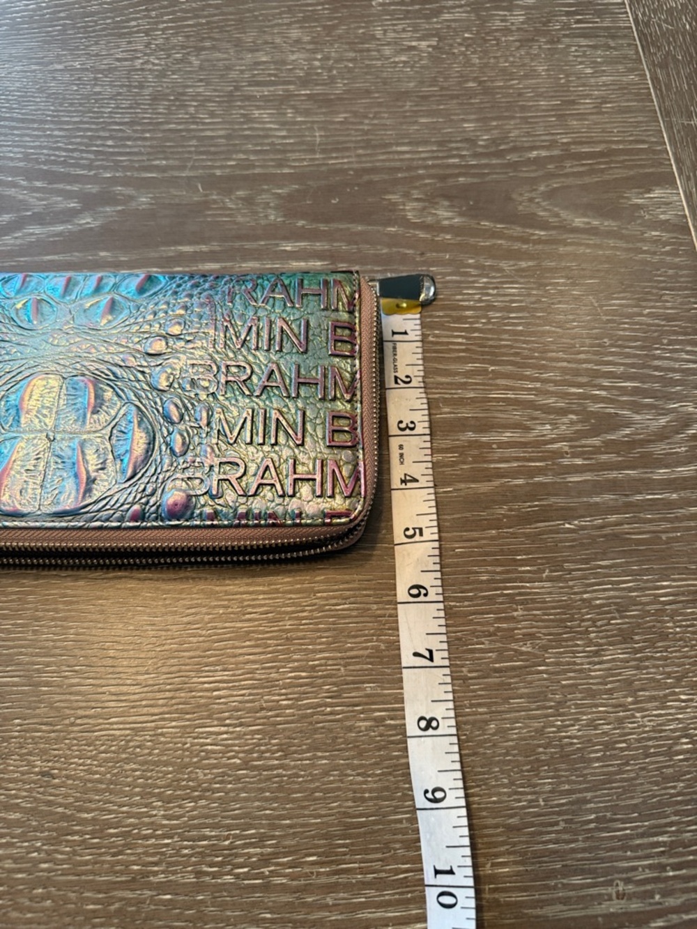 Brahmin large clutch wallet Skyler Multi Adama Iridescent CrocEmbossed read Rare - Picture 12 of 12